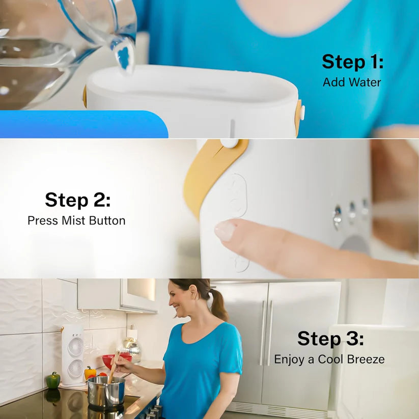 zappcart Portable Air Cooler With Free Hand Fan
