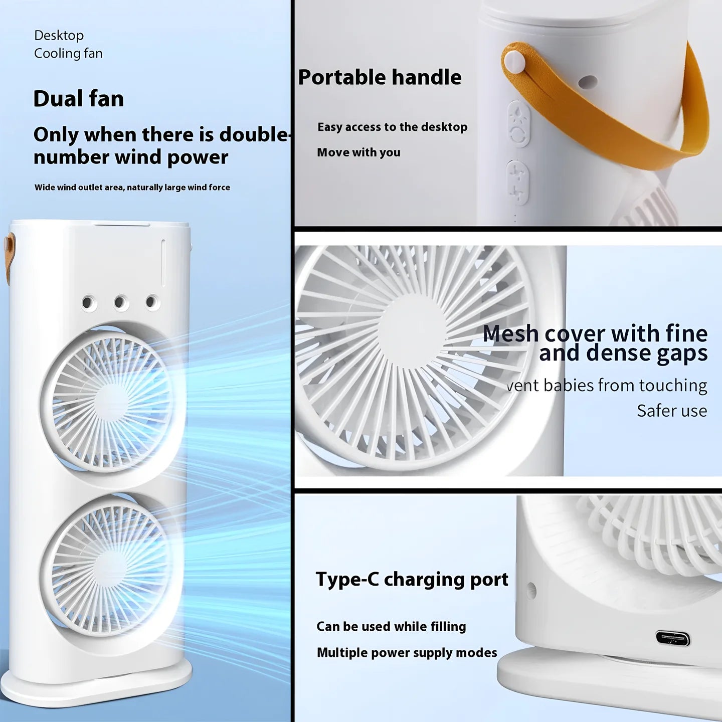 zappcart Portable Air Cooler With Free Hand Fan